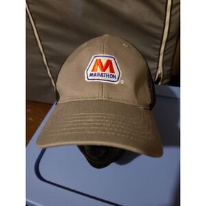 Marathon Mission Flagship Hat Gray Adjustable Gas Oil Mesh